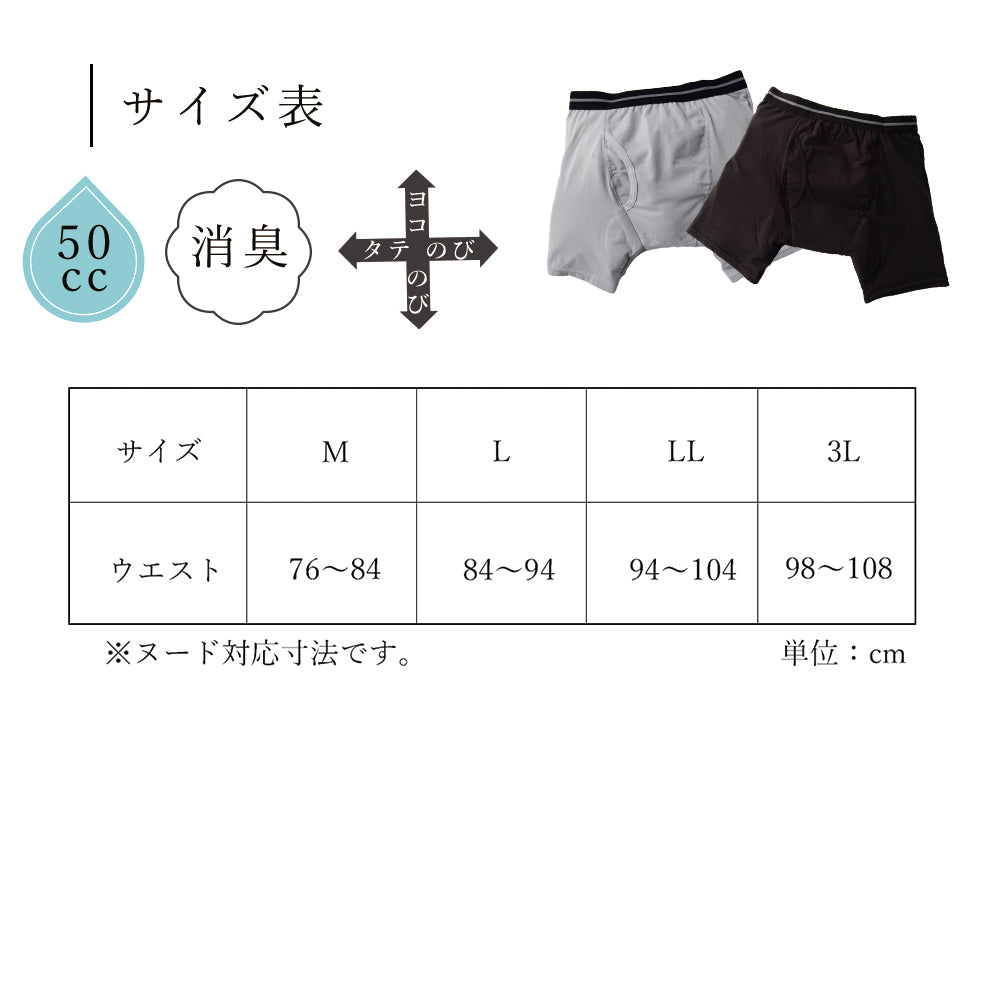 【50cc】お試し!NEWフィフティボクサー 1枚単品 日本製