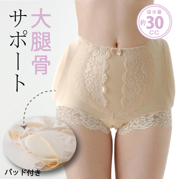 【30cc】大腿骨サポートショーツ吸水パッド付 単品１枚《送料無料》