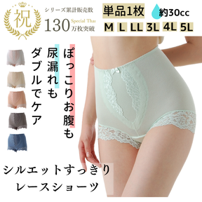 【30cc】シルエットすっきりレースショーツ(WK05)【お試し単品】